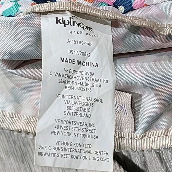 Kipling El Dorado Flowered Crossbody Bag, Multiple Pockets And Compartment Small - Picture 7 of 8